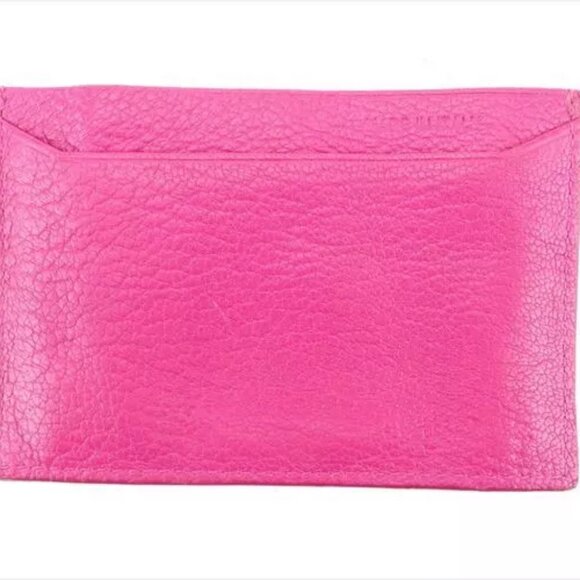 Miu Miu Card Case Logo Pink Gold leather Woman Authentic Used D1954 - Picture 2 of 7